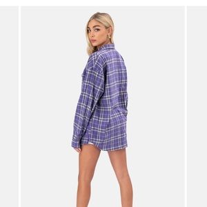 ADIKA purple plaid flannel ✨